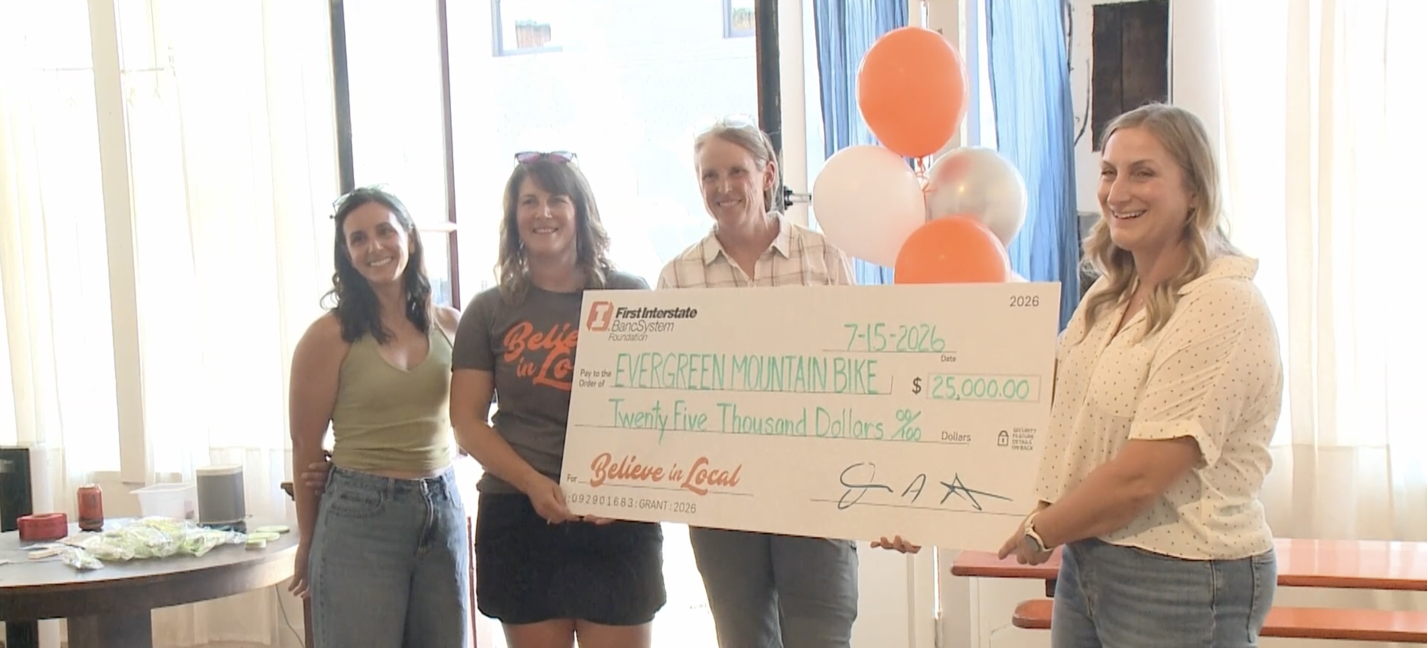 Evergreen Receives $25,000 Award from First Interstate Bank to Support Trail Restoration Efforts